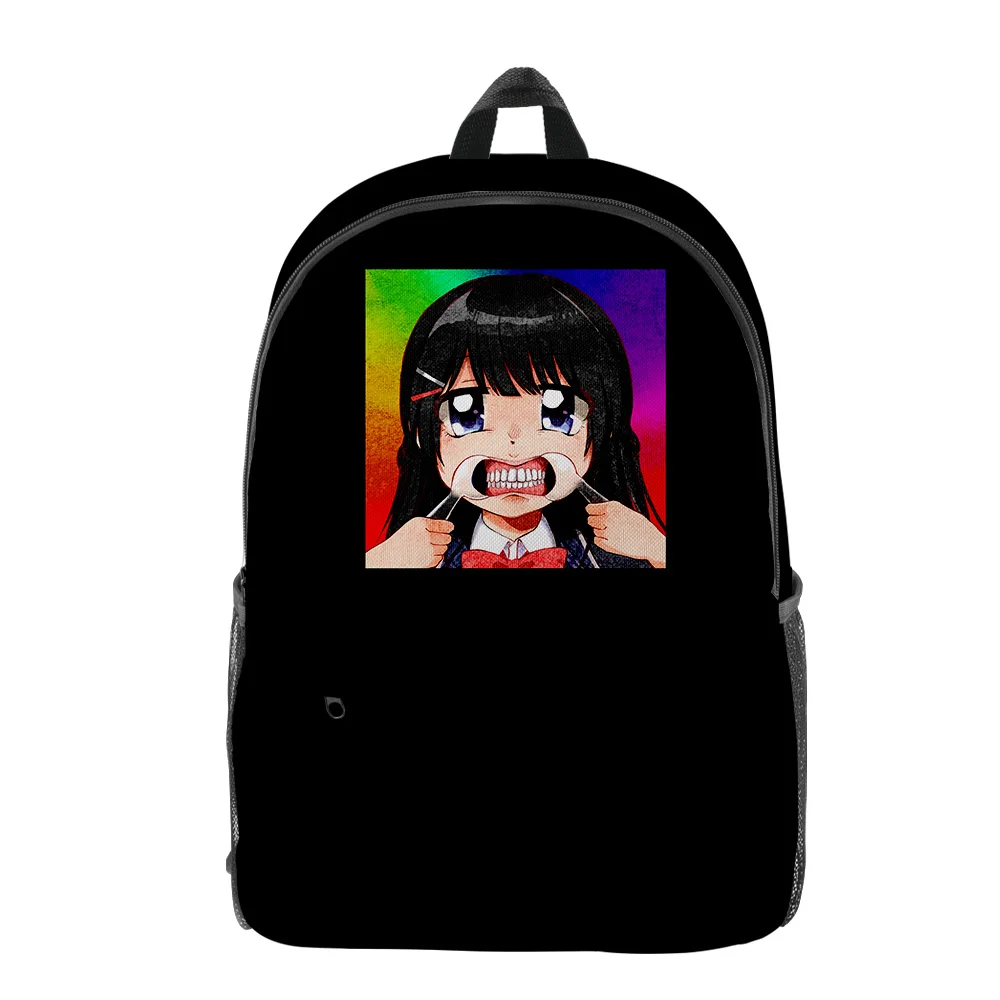 原宿面白い VTuber 月野美兎アニメ生徒ランドセルノートブックバックパック 3D プリントオックスフォード防水男の子/女の子旅行バックパック