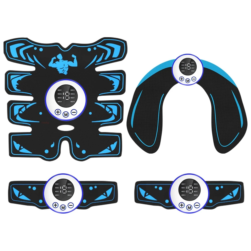 

EMS Abdominal Pad, 8-Pack Abs Muscle Stimulator, USB Rechargeable Full-Body Toning Device for Home Use