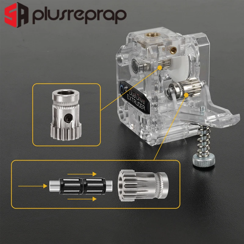 Dual-Extrusion getriebe 3D-Druckerteile Kurzstrecken-Extruder-Kit mit zwei Antrieben für Prusa DIY Direct/Bowden-Zuführ zubehör