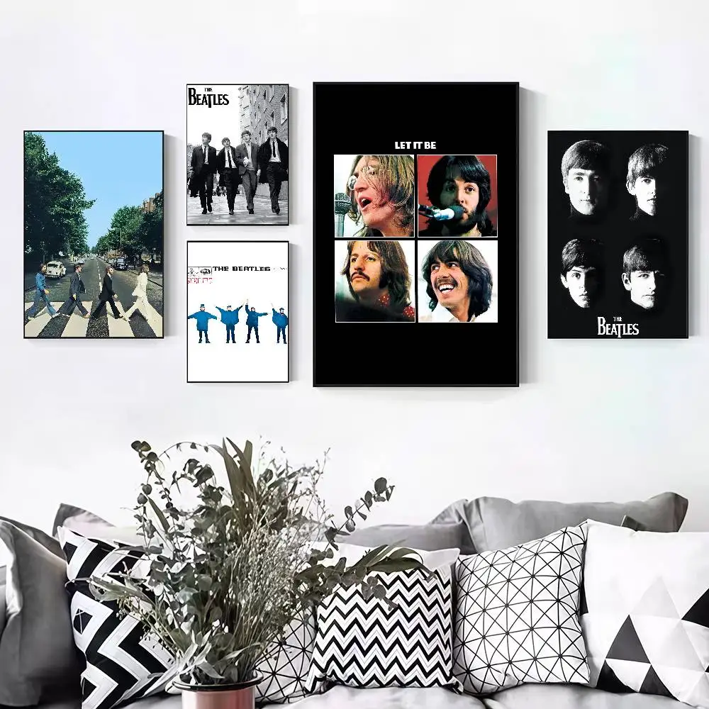The Abbey Road B-Beatles Peelable Self-adhesive Poster Stickers Are Suitable For Frameless Wall Decoration In A Room