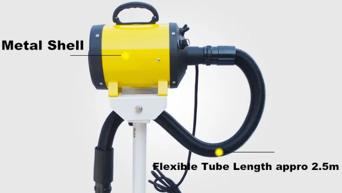 Pet Dryer With Stand 2In1 Blaster Pipe for Pet Grooming Salon Strong Power 2400W Pet Grooming Dryer