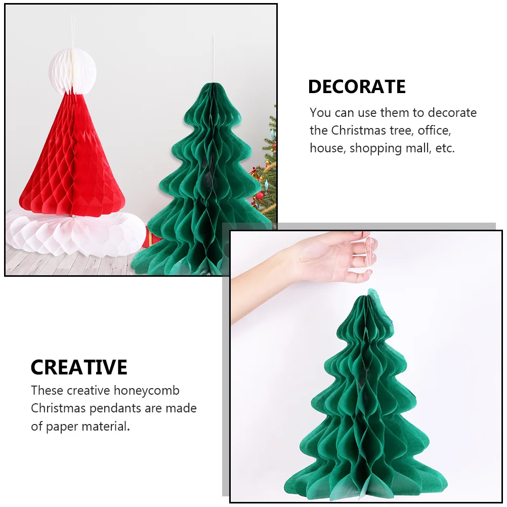 8 قطعة المعلقات عيد الميلاد العسل قبعة عيد الميلاد أشكال شجرة ديكور الحفلات لوازم العسل معلقة الديكورات قلادة عيد الميلاد