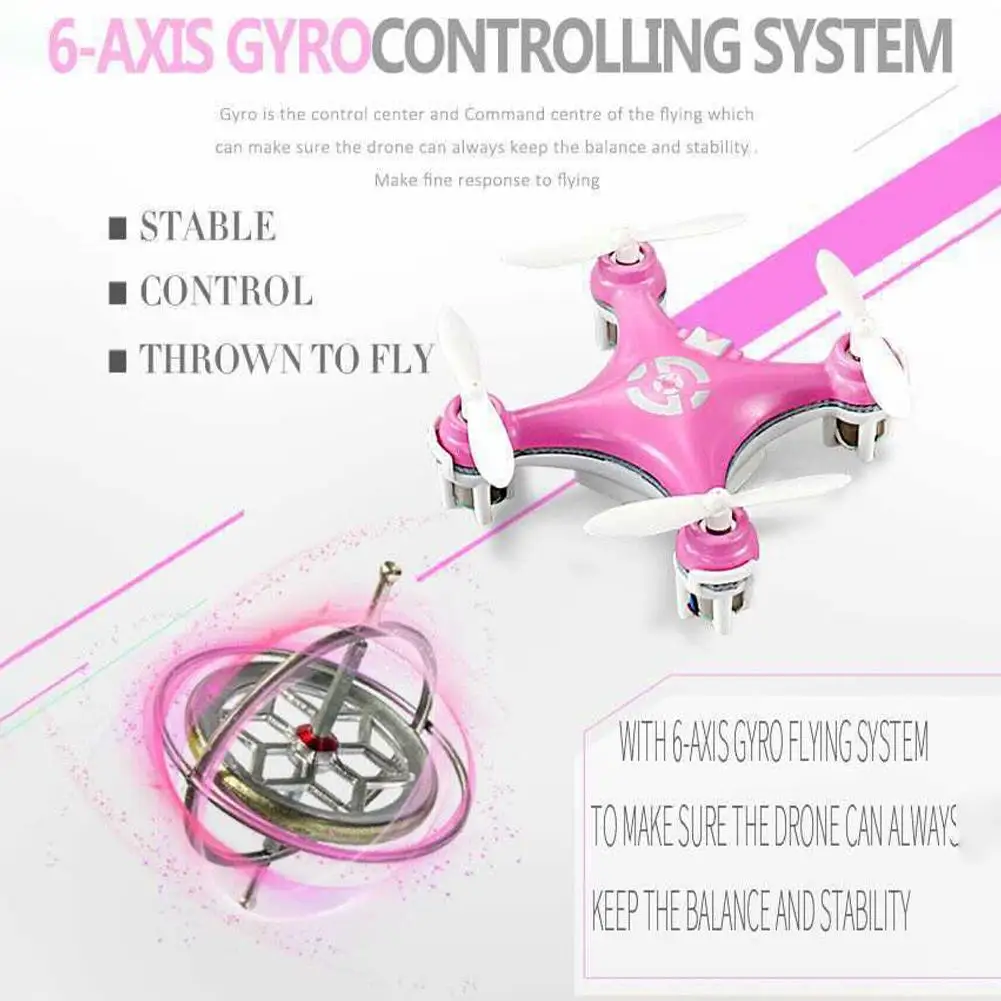โดรนควอดคอปเตอร์ขั้นสูง ระบบควบคุมไจโร 6 แกน เครื่องบินบังคับวิทยุขนาดเล็ก 360 °   โดรนของเล่นพลิกและหมุนได้