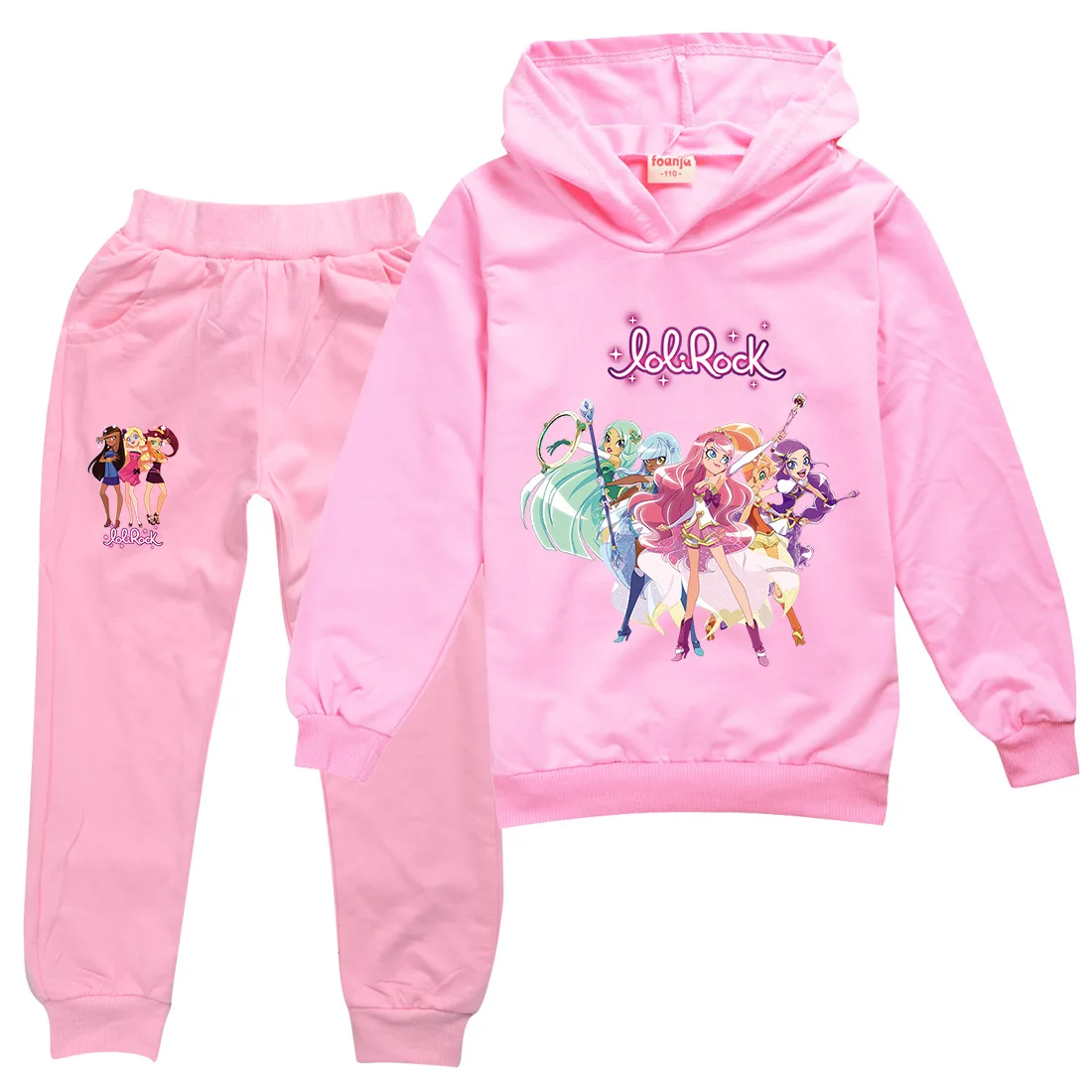 Lolirock Clothes Set Kids Hoody Sweatshirt Pants 2pcs Set Teenager Boys Tracksuit Baby Girls Cartoon Clothes Children\'s Sets