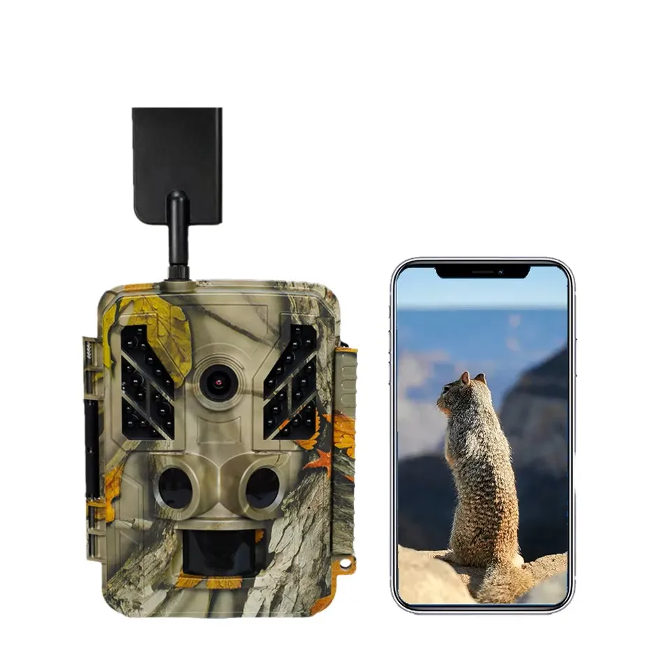 Exclusive New 48MP 8K Outdoor Hunting Camera GPS Wireless 4G LTE APP Infrared Sensor Trail Camera for Animal Field Photography