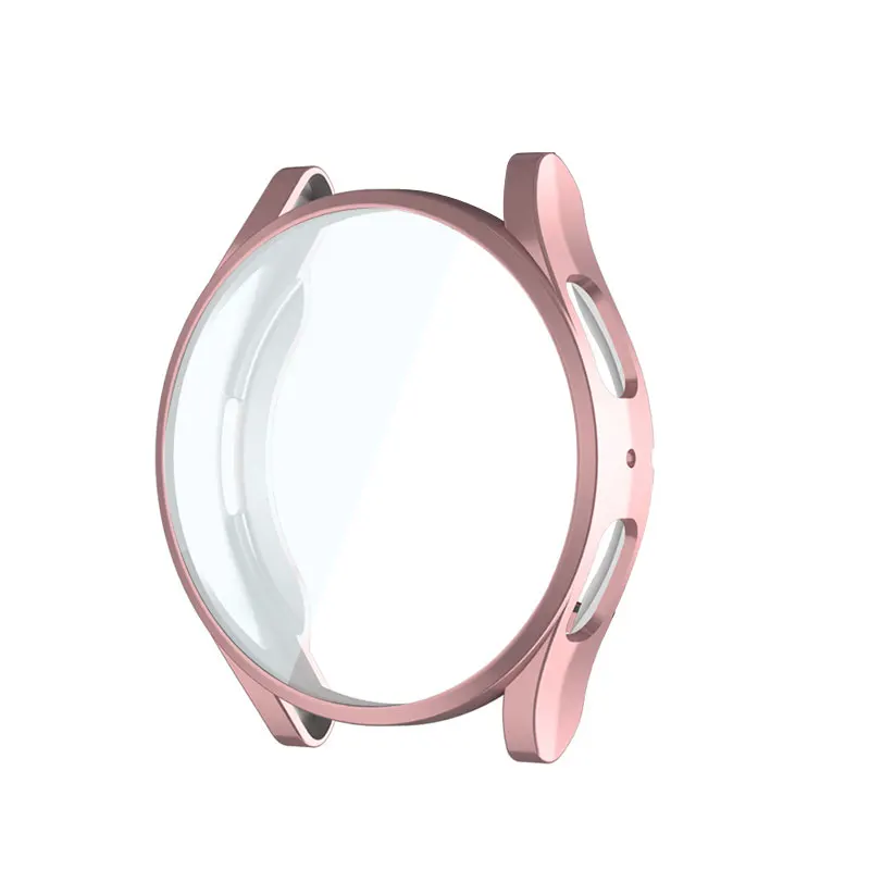 غطاء ل سامسونج غالاكسي Watch5 برو 45 مللي متر حالة 44 40 مللي متر Smartwatch مطلي اكسسوارات بولي Bumper الوفير allround حامي الشاشة Watch4