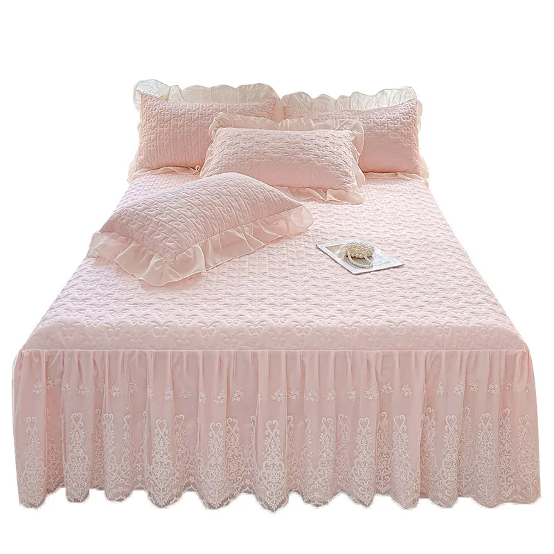 Padded thickened bed skirt All seasons non-slip sheet bedspread