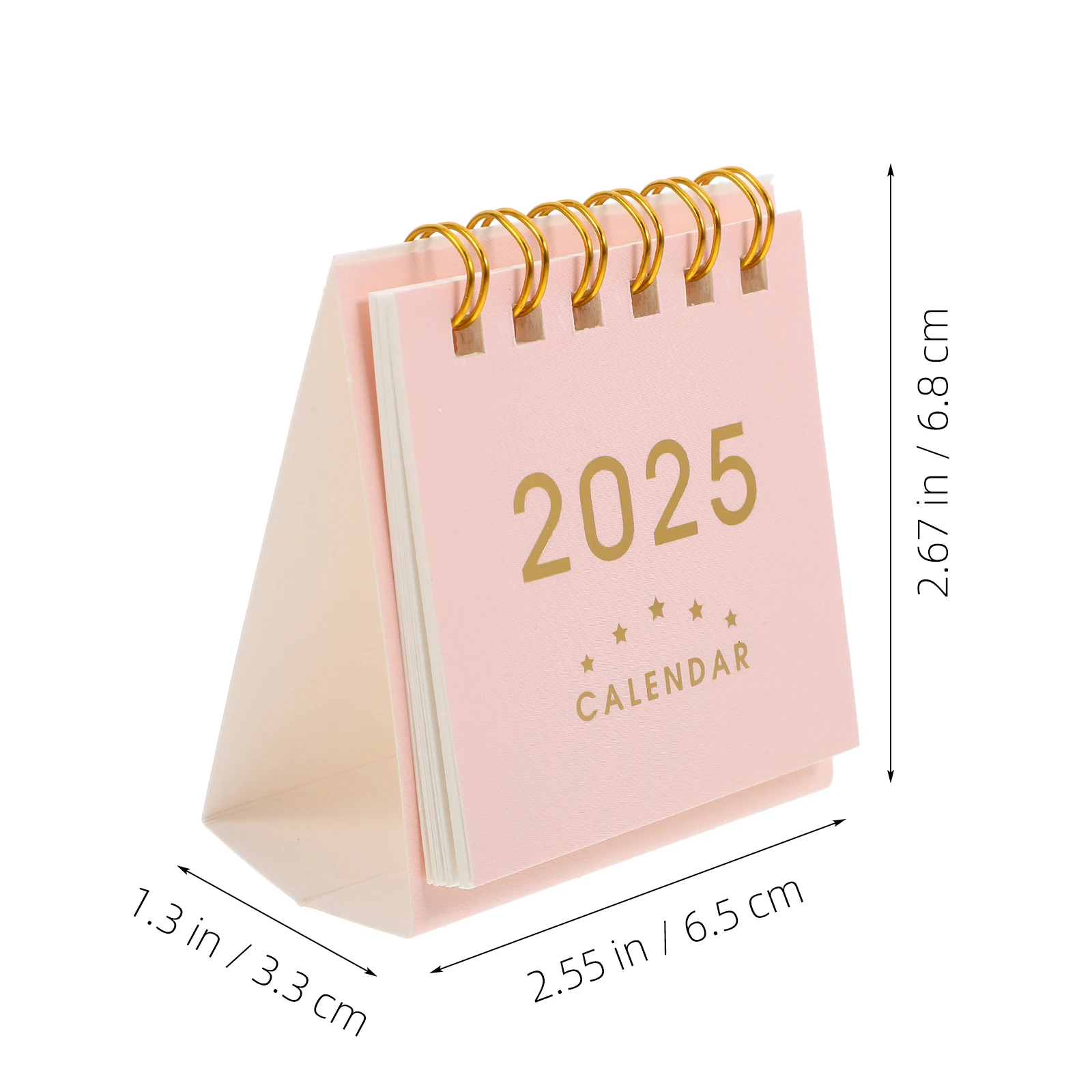 Simple Desk Calendar Aesthetic Small Adjustable Mini Paper Standing Modern Minimal Practical Sturdy Fresh Decorative Compact