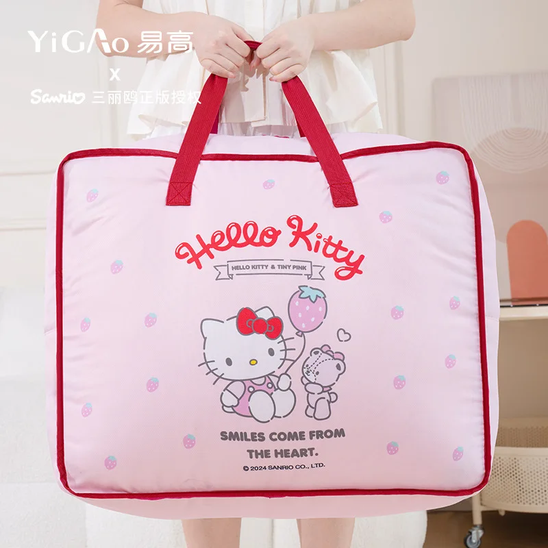 Sanrios Large Anime Kawaii Quilt Storage Bag My Melody Oxford Clothing Seasonal Packing Bag Cinnamoroll Hellokittys Moving Bag