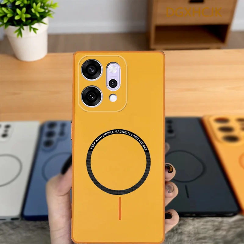 For OPPO Reno 14 Case Oppo Reno 14 Pro Phone Case oppo Reno14 Reno14pro Cover Shookproof Color magnetic hard Silicone back cover