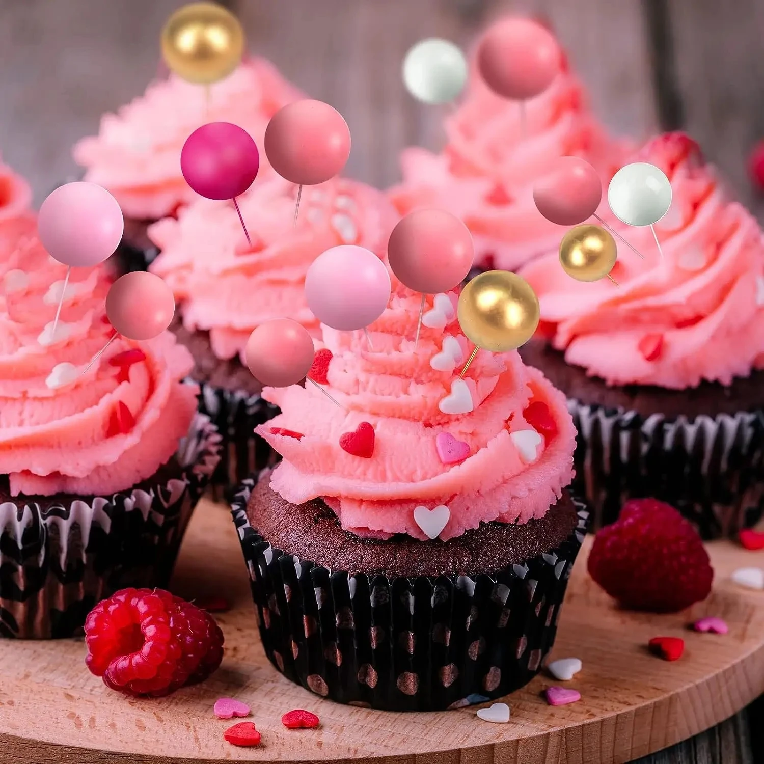 110 قطعة كرات كعكة توبر لتقوم بها بنفسك كعكة إدراج توبر رغوة كعكة كرات الخبز الديكور لذكرى الزفاف عيد ميلاد #6