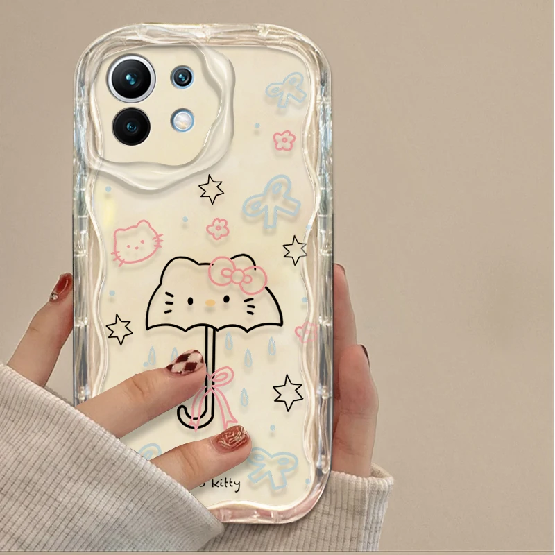 ซานริโอ เฮลโล คิตตี้สำหรับ Xiaomi Redmi A5 A4 A3 A3X A2 A1 Plus 13X Redmi K80 K70 K70E K60 Ultra K60E K50 K40 K40S K30 ฝาครอบ