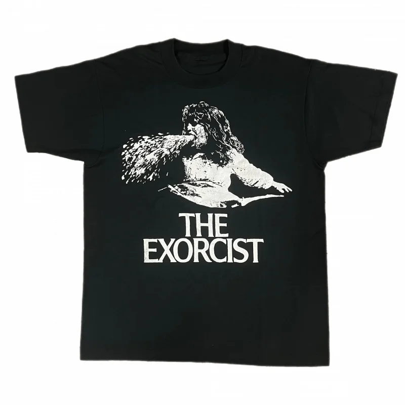 

Retro Horror Movie The Exorcist 0317 Sacry Halloween Gift t shirt Supernatural Darkness World Graphic Clothes Large size Tops