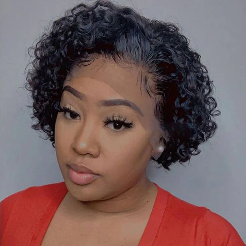 Pixie Cut Wig Human Hair 13x1 Lace Frontal Wigs Human Hair Short Bob Human Hair Wigs For Black Women Lace Front Human Hair Wig