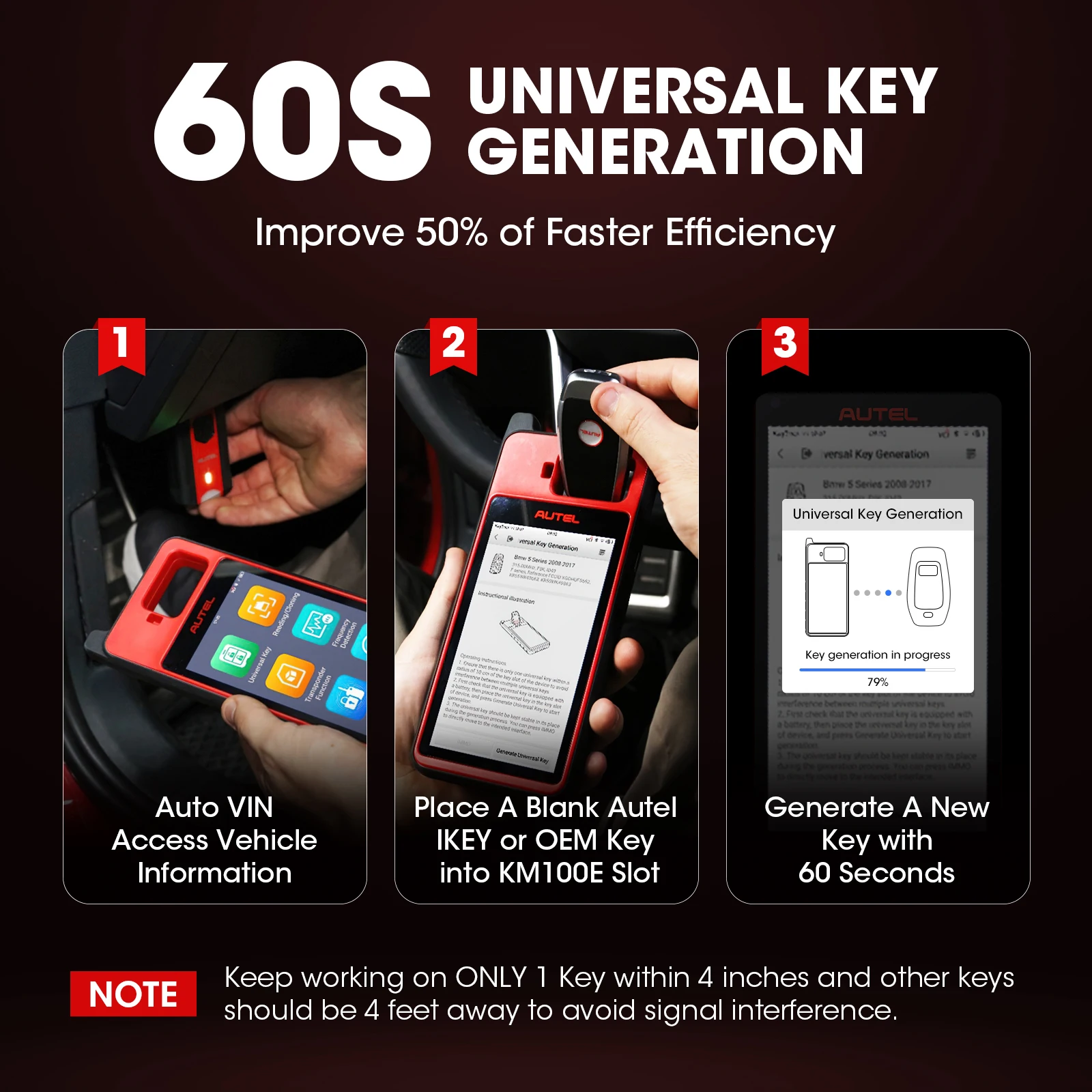 Autel maxiim km100e chave fob programação imobilizador ferramenta 2 pçs autel ikey para 60s geração chave obd immo chave aprendizagem em 99% carro