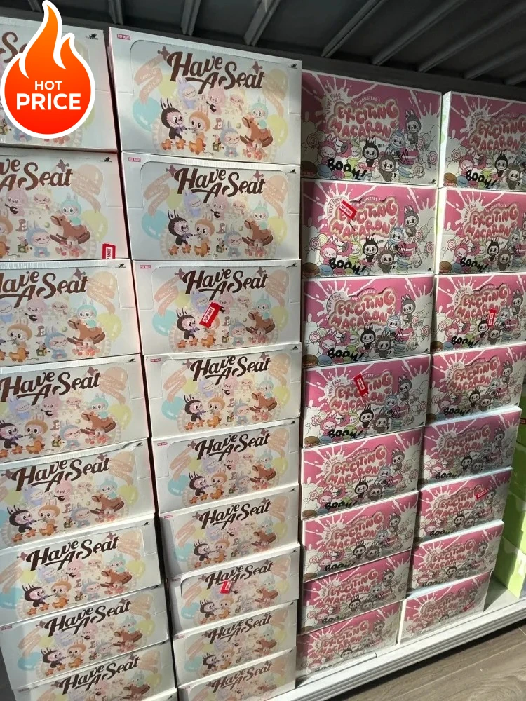 

POPMART Labubu, милая и интересная игрушка V1-V3, семейные кавайные украшенные игрушки, модная слепая коробка, коллекция-сюрприз, подарки на день рождения