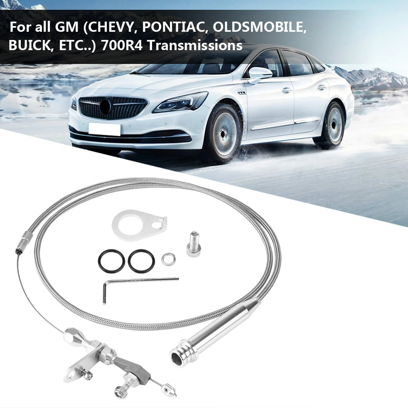 

700R4 Braided Kickdown Cable Transmission Detent for all GM CHEVY PONTIAC OLDSMOBILE BUICK