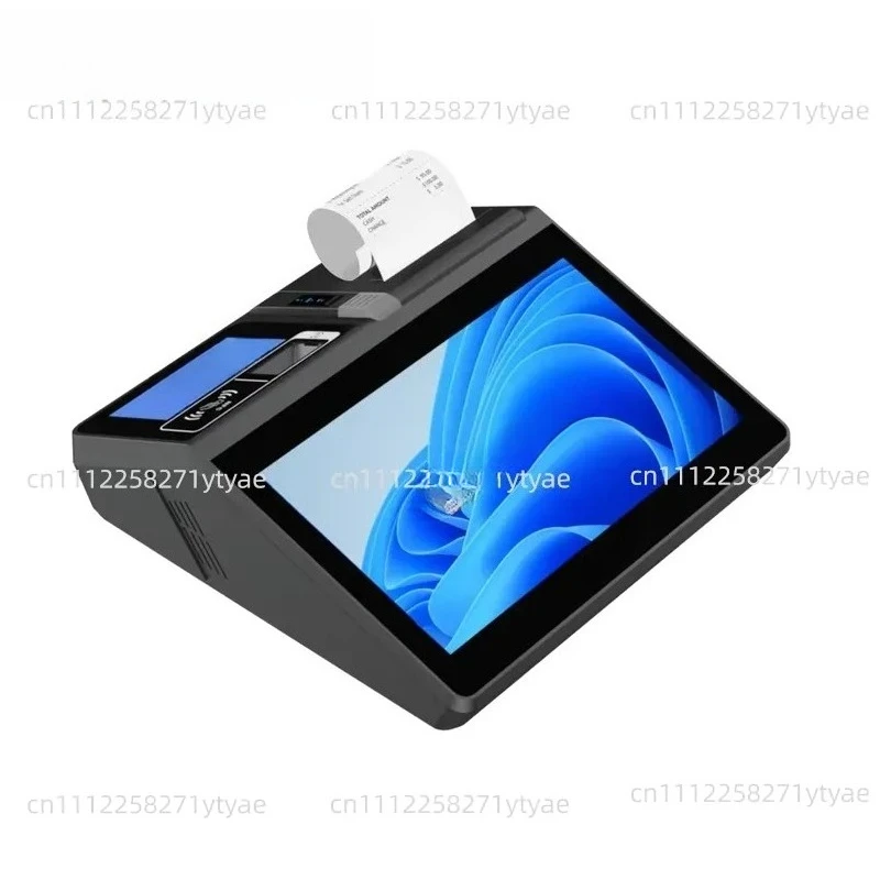 Operating system all-in-one machine with 80mm automatic cutting printer for restaurant POS end