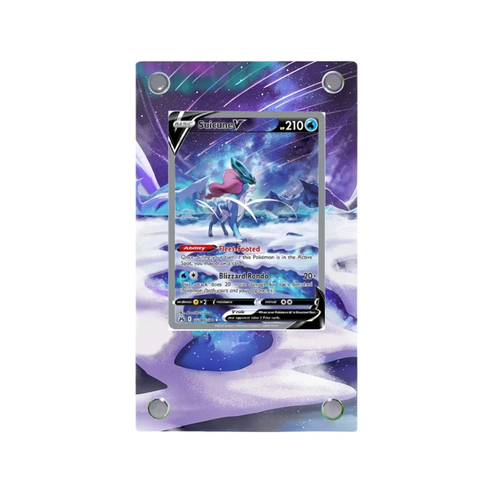 Entei Gastly Psyduck Dragonite Pokemon Acrilico Pittura estesa Stuck Brick Anime Classici Gioco Collezione Espositore per carte