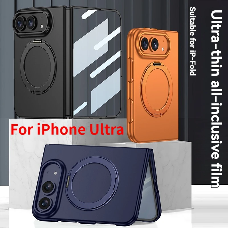 For Magsafe Magnetic Phone Case For iPhone Duo Fold Version & Ultra - Folding Stand Compatible with Case Film Integration