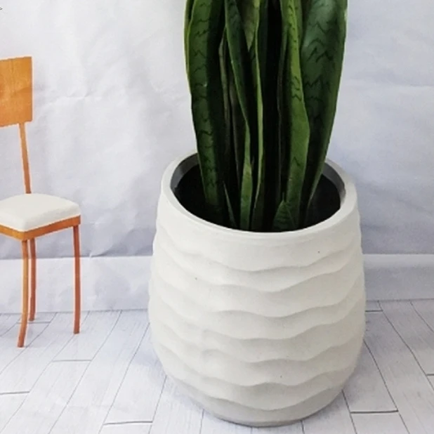 Nordic Circular Cement Flowerpot Creative Indoor Breathable Outdoor Green Plant Potted Plants Minimalist