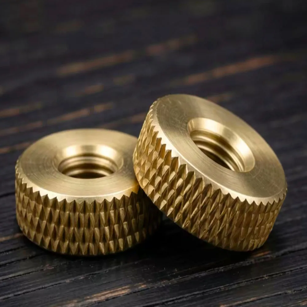 Brass Knurled Pineapple Texture Thumb Nuts, Metric M2-M4 Round Hand Tightening Fasteners