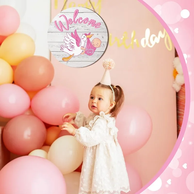 لافتة باب للأطفال الأولاد - إكليل ترحيب للجنسين، ديكور مزرعة خشبي ريفي لاستحمام الطفل، ديكورات حفلات الشرفة