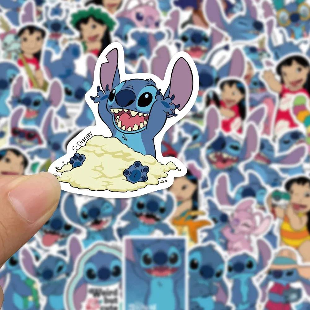 Disney Cartoon Lilo e Stitch Anime Adesivos, Decoração Kawaii, Decalques DIY, Telefone, Carro, Laptop, Brinquedos Infantis, Bonito, 10 Pcs, 30 Pcs, 50Pcs