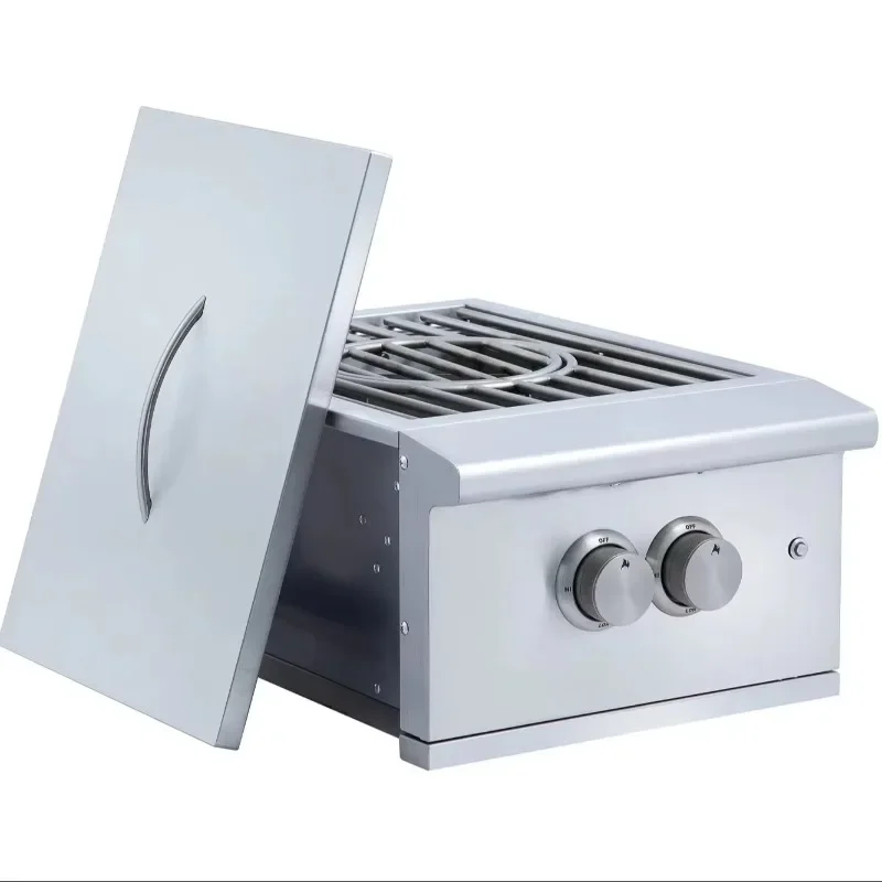 

Modern High Professional Outdoor Kitchen Power Burner Side Burner for Natural Gas LTE Steel Metal Built-In Premium Quality