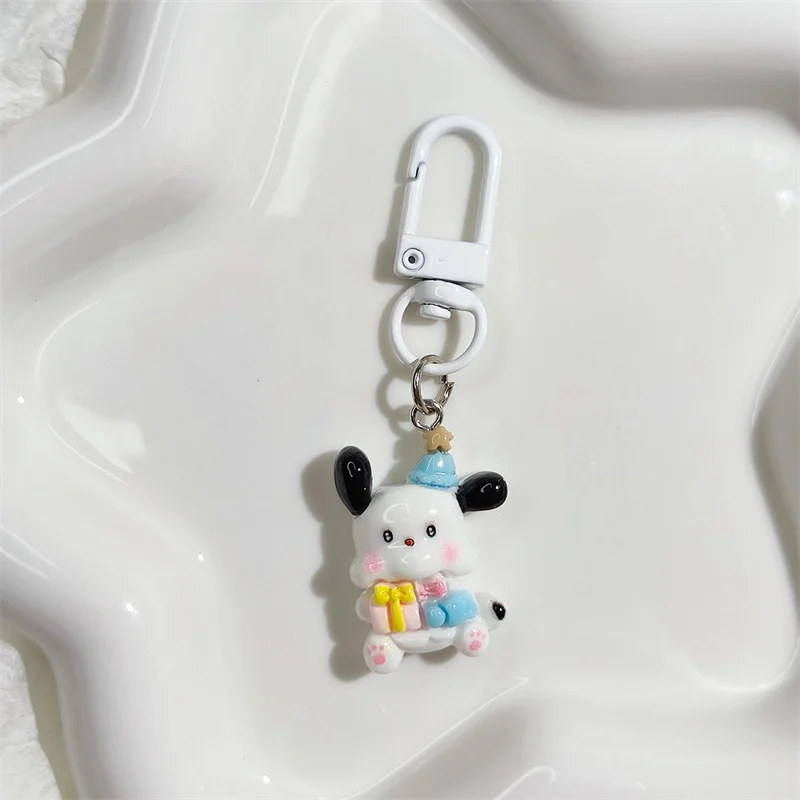 Kawaii Sanrio Kuromi My Melody Keychain Cute Hello Kitty Gift Pendant Keyring Anime Cinnamoroll Pompom Purin Children Keychains