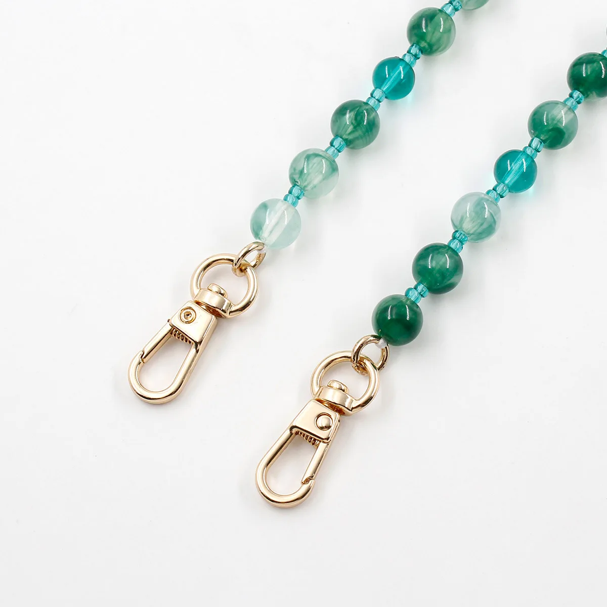 Women Glass Bead Bag Chain Long Crossbody Shoulder Bag Strap Handbag Female Replacement Handle Belt Parts Mobile Phone Lanyard