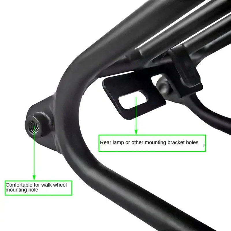 A89E-2X For Brompton Folding Bike Standard Rack For 3Sixty Brompton Standard Rear Rack Bicycle Shelf Accessories,Black