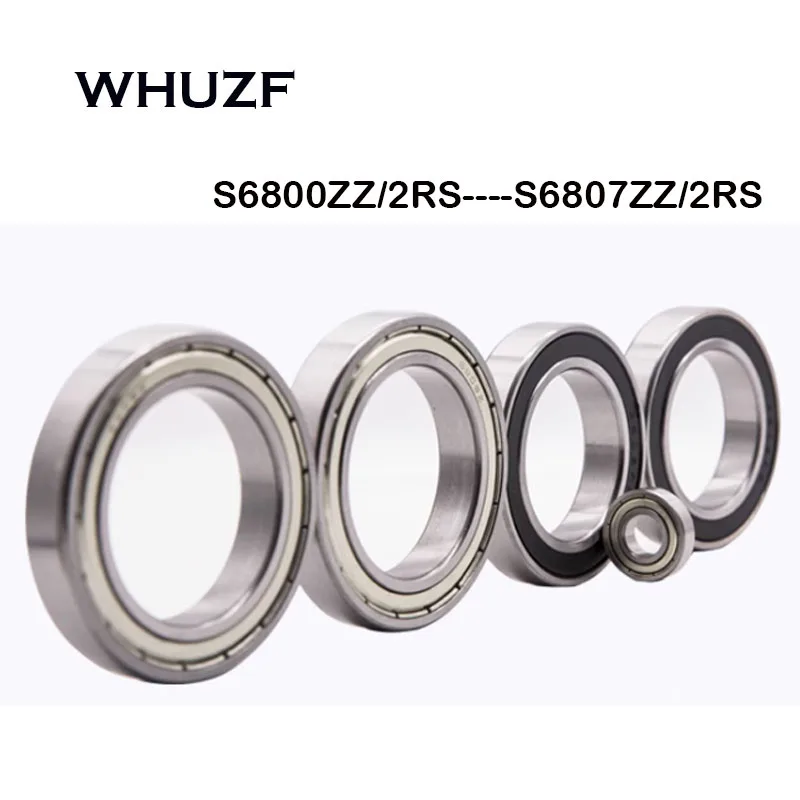 

Stainless Steel Bearing S6800 S6801 S6802 S6803 S6804 S6805 S6806 S6807 2PCS ABEC-7 Stainless Steel Deep Groove Ball Bearing