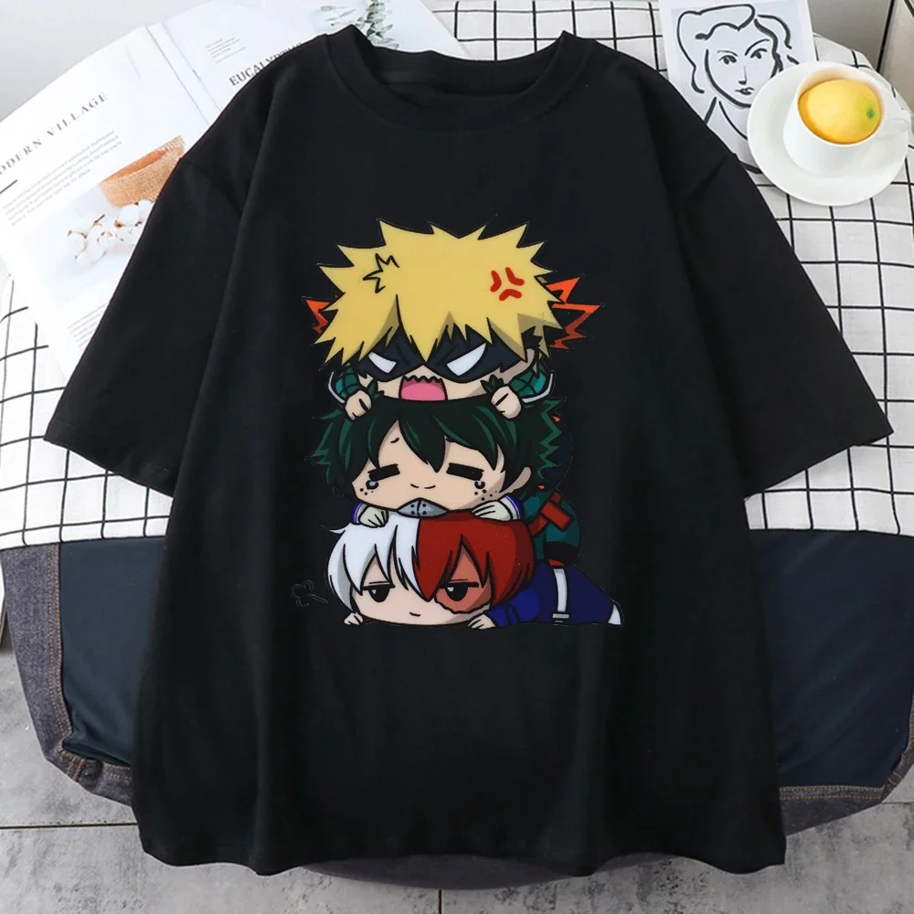 Cute Cartoon Print T-shirt Unisex Fashion Anime Harajuku T-shirt Summer Casual Personality Funny Round Neck T-shirt