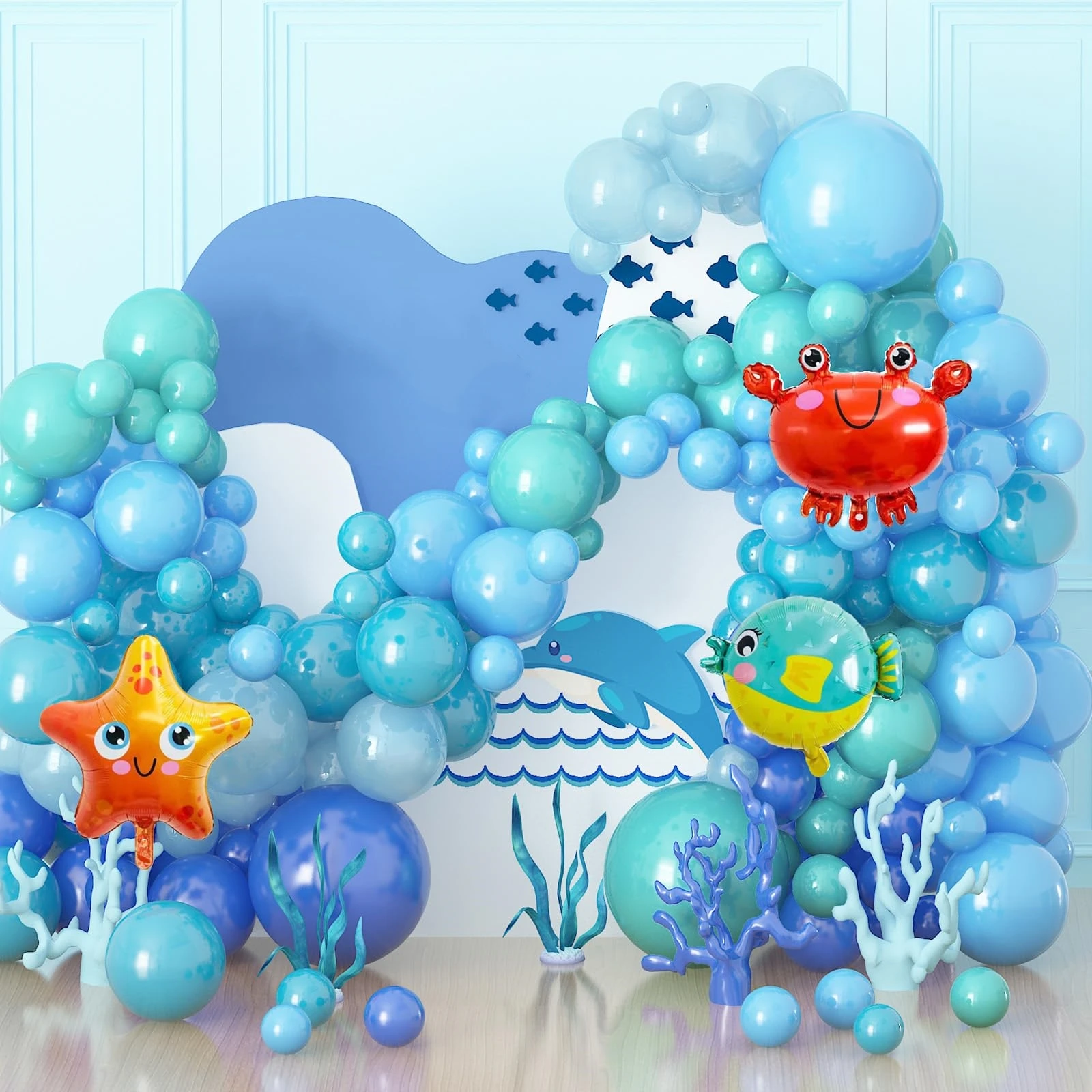 109pcs Ocean Animal Theme Balloon Arch Set Animal Theme Party Decoration Balloon