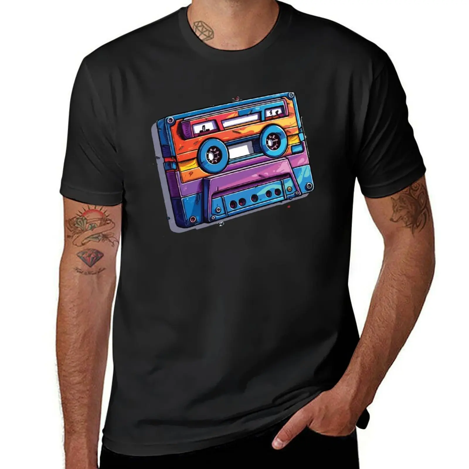 

3D Cassette Icon T-Shirt for a boy customs design your own plus size tops mens cotton t shirts