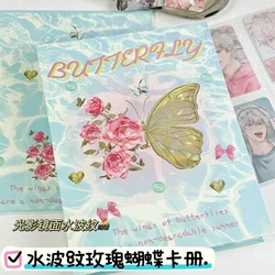 IFFVGX Butterfly A5 Binder Photocard Holder Kpop Idol Photo Album Kawaii Photocards Collect Book Album for Photographs 포토카드 포장용품