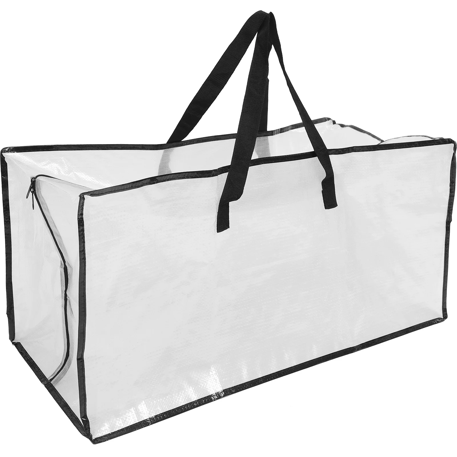 

Waterproof Heavy Duty Large Capacity Clothes Storage Bag Durable PP Material Travel Luggage Organizer Bag Handle Zipper Smooth