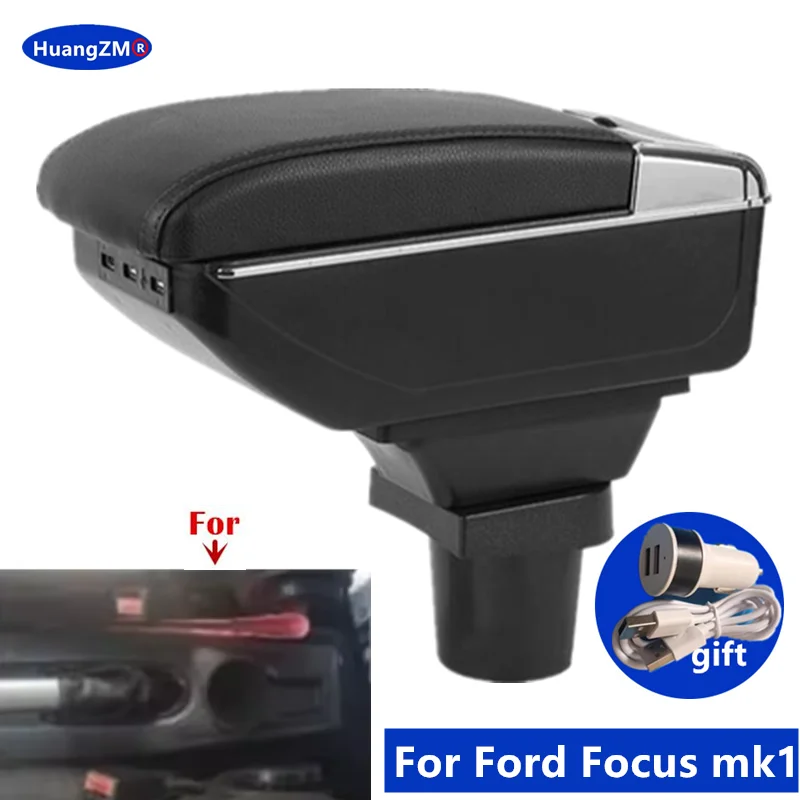 For Ford Focus mk1 Armrest Box For Ford Focus mk1 Car Armrest box Center Storage box Interior Dedicated Retrofit Car Accessories