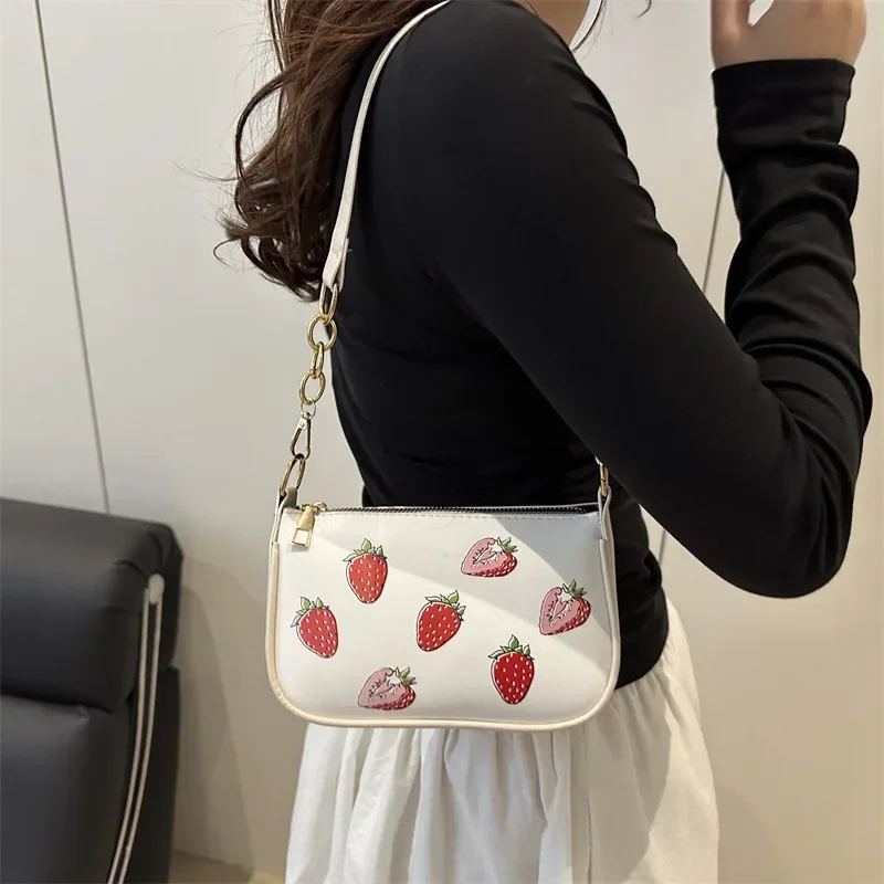 وصول جديد سعة كبيرة المرأة حمل حقيبة تحت الإبط طباعة ركاب حقيبة كتف مفردة لينة البوليستر بطانة سستة إغلاق #3