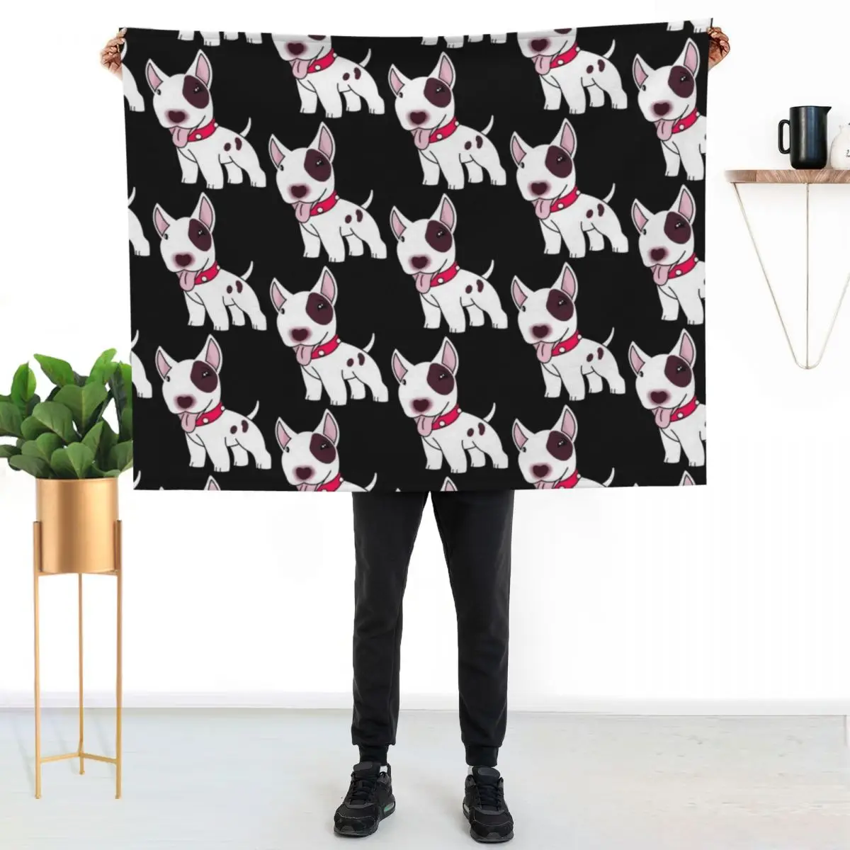 English Bull Terrier Throw Blanket Furry Sofa Quilt Moving warm winter Bed Fashionable For Baby Blankets