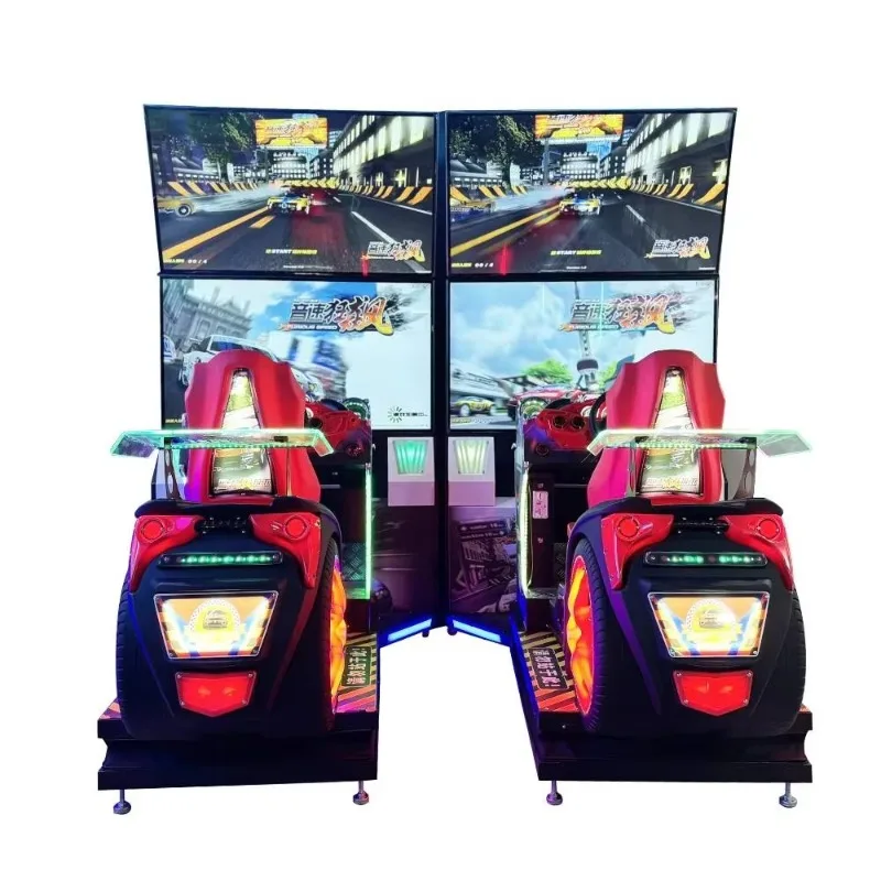 FL Dynamic racing arcade machine Luxury coin-operated racing game Coin-operated simulation console Dual screen driving Customize
