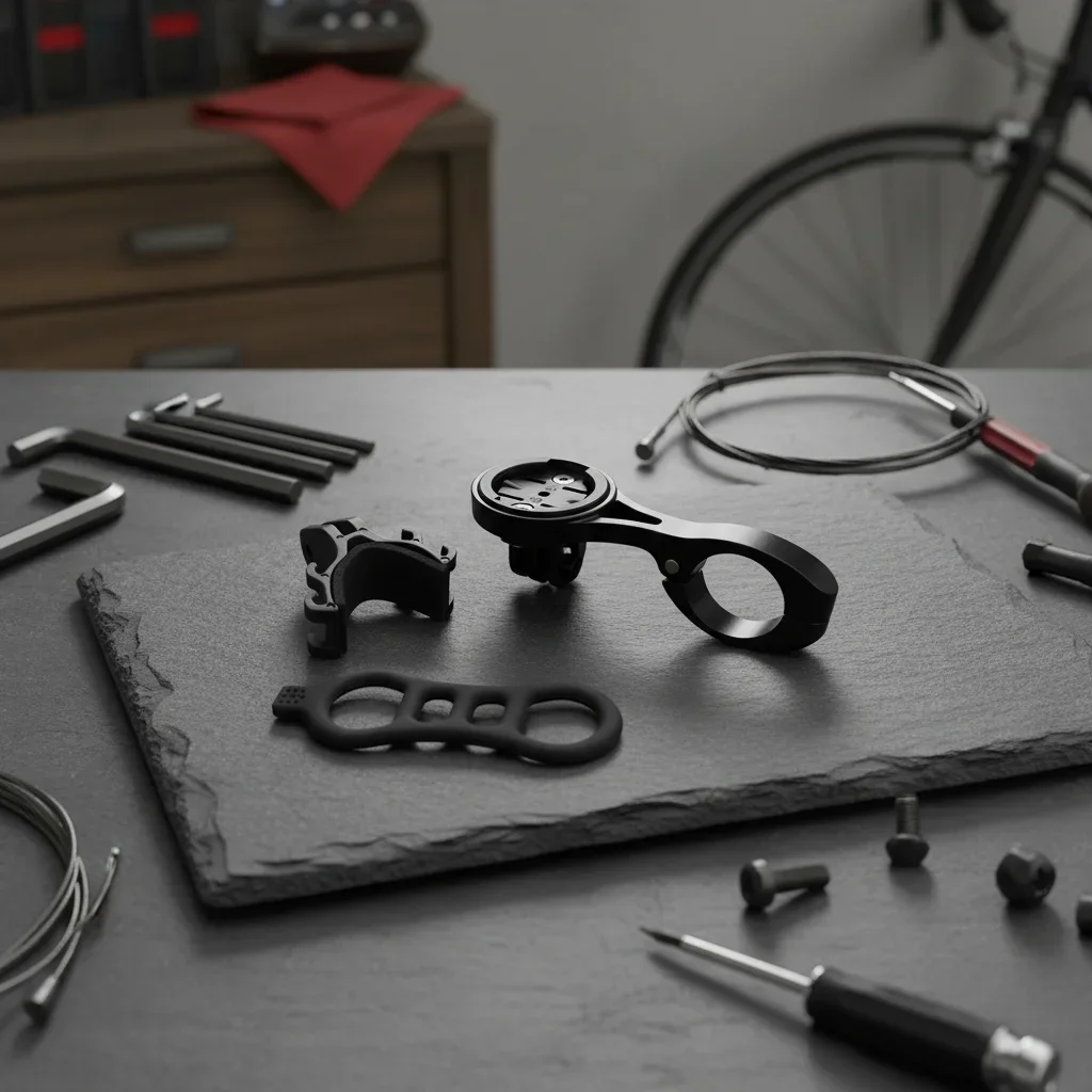 Bike Mount Bike Light Attachment Black Bike Computer Mount Streamlined Design Suitable For Bryton Light Clamp Feature