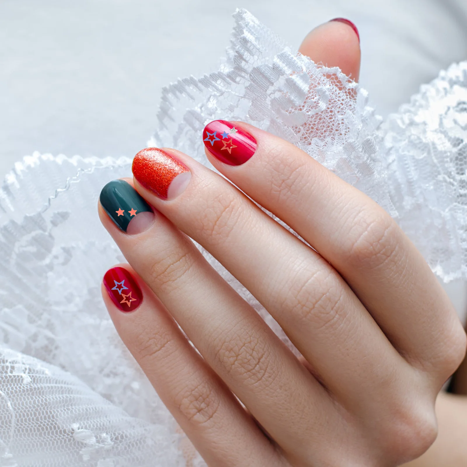 6 Boxes Star Glitter Sequins Shiny Glitter Flakes For Diy Nail Art Decorations Body Face Phone Nail Star Sequins Case