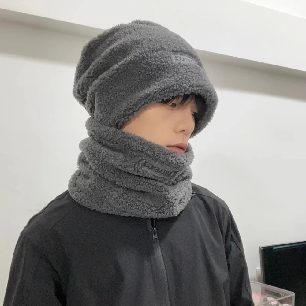 

Новая флисовая шапка, шарф, комплект, ветрозащитный теплый пуловер, морозостойкая ворсовая шапка унисекс