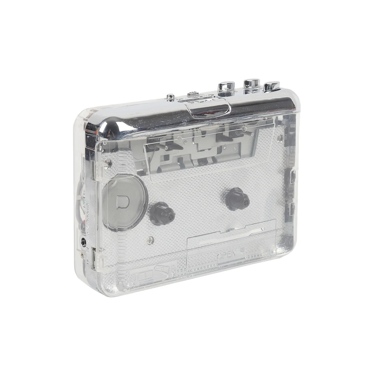 Full Transparent Shell Cassette Player Convert Tape To MP3 Type C Portable Walkman Cassette Recorder
