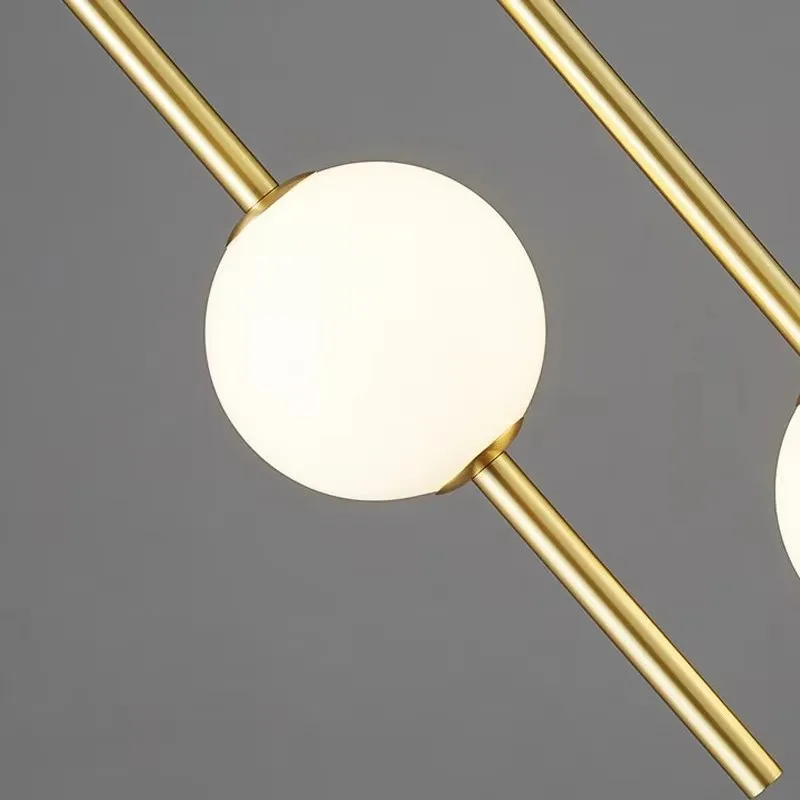 Nordic High-end Bedside Chandelier Simple  Modern Master Bedroom Cable Light TV Background Wall Counter Long Line Fish LED