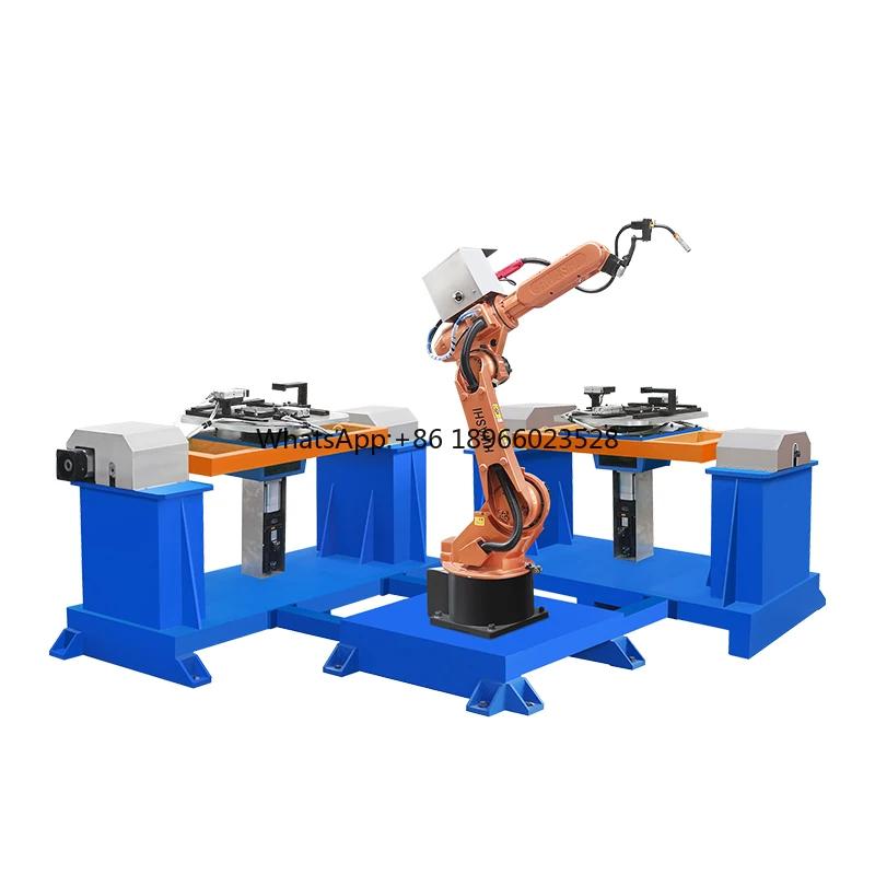 Stainless Steel Metal Box Corner Industrial 1.4m Arm Length Automatic CNC Control 6 Axis CNC TIG/MIG Welding Robots Arm Machine