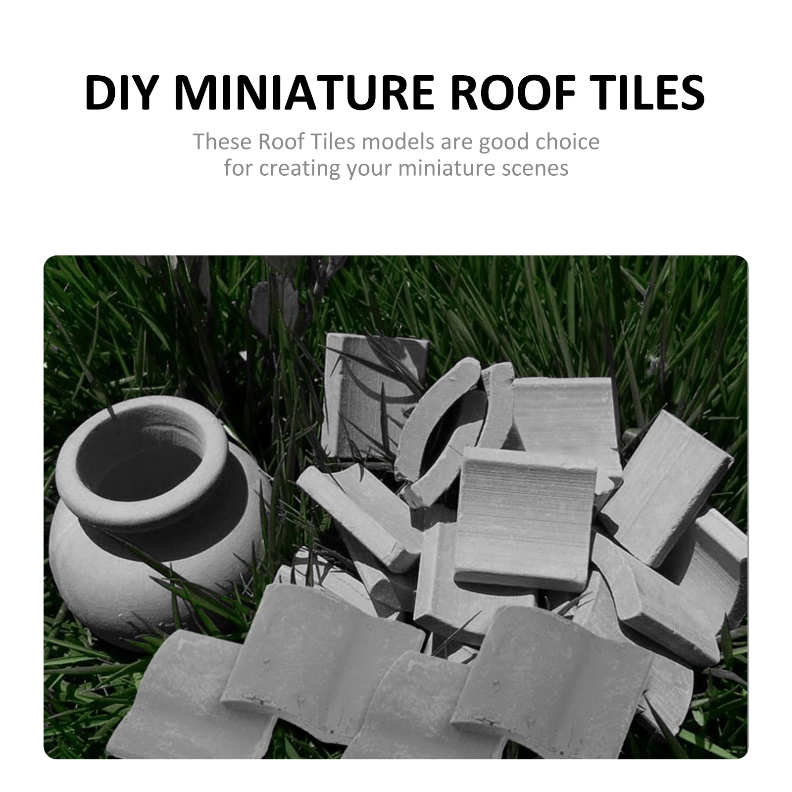 

50pcs Lifelike Train Diy Miniature Micro Landscape Layout Diy Sand Table Decor Micro Landscape Roof Tiles Fake Roof Tiles