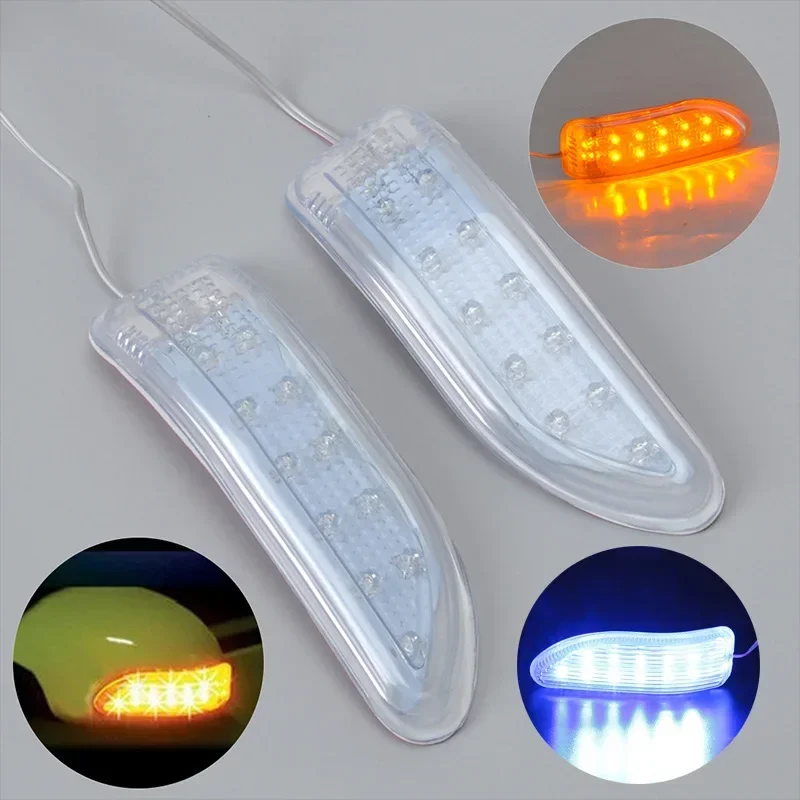Upgrade Your Car's Rear View Mirror With 2/1pcs Double Row Amber LED Turn Signal Lights